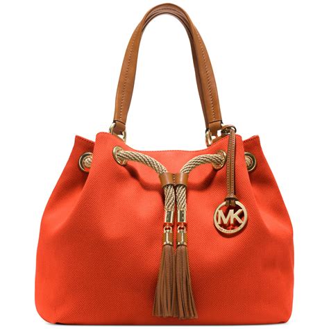 michael kors marina tote orange|michael kors tote bag.